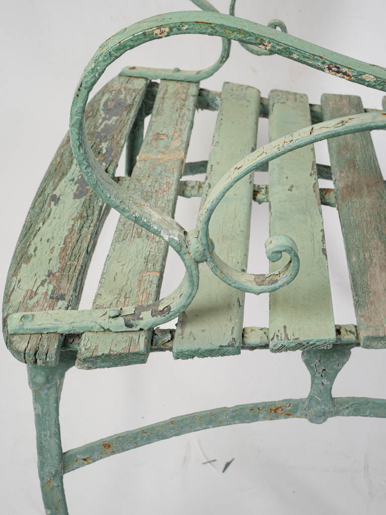 1920s Art Deco Slated Wood Garden Chair  - 34¾"