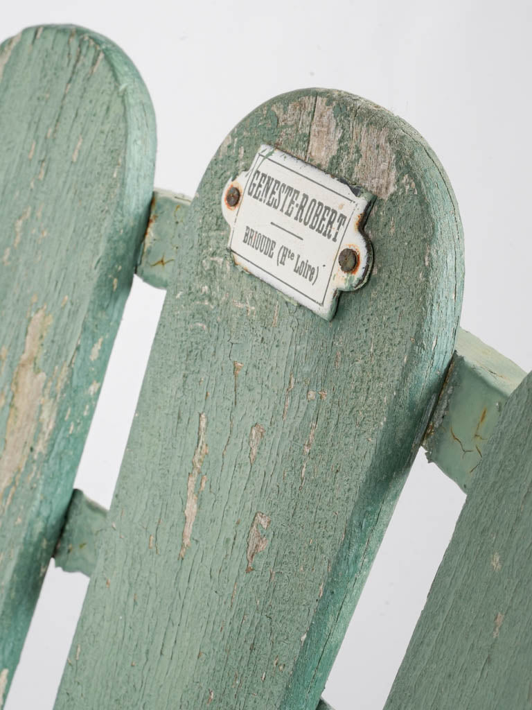 1920s Art Deco Slated Wood Garden Chair  - 34¾"