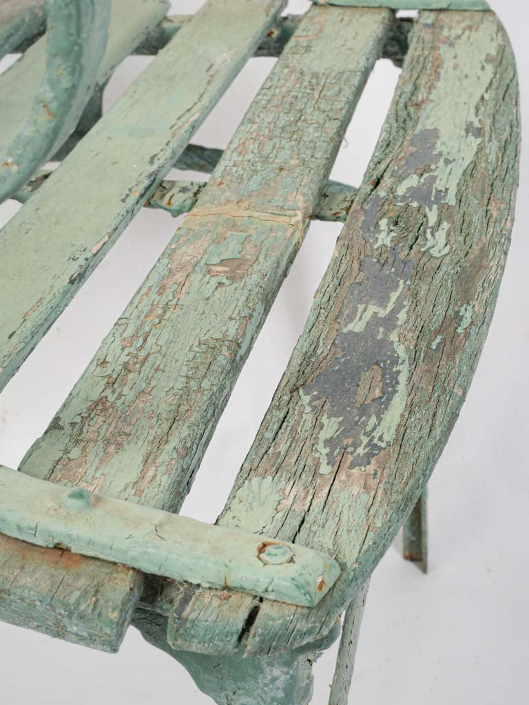 1920s Art Deco Slated Wood Garden Chair  - 34¾"