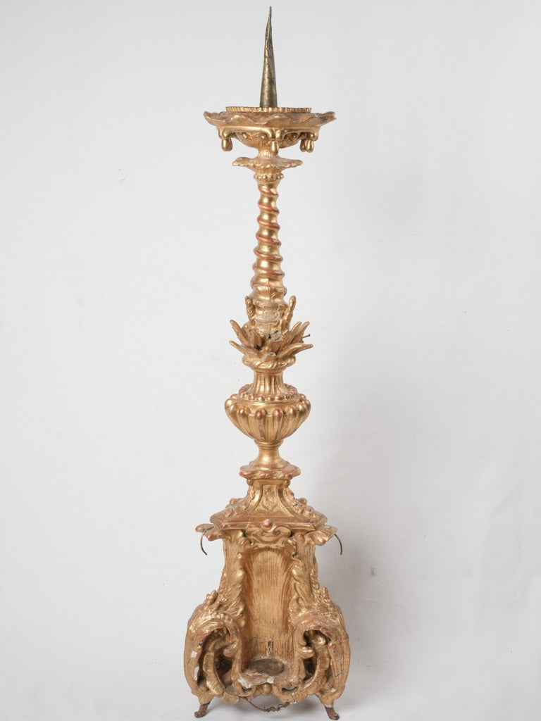 Large 18th century Italian altar candlestick 50½"