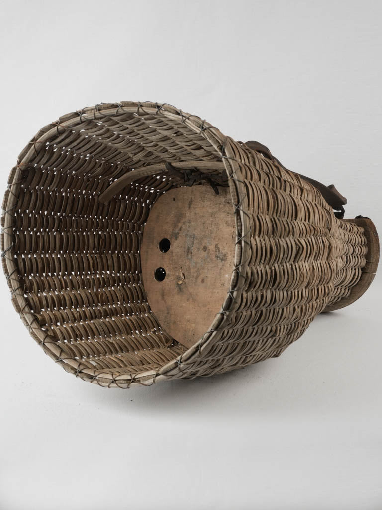 Traditional Aged Wicker Grape Basket