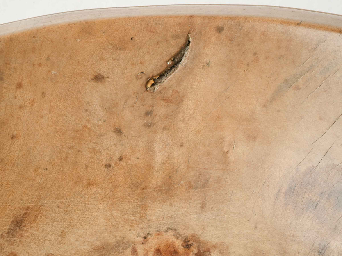 Set of Two of Large Antique Hand-Turned Sycamore Mixing Bowls - 17¾"