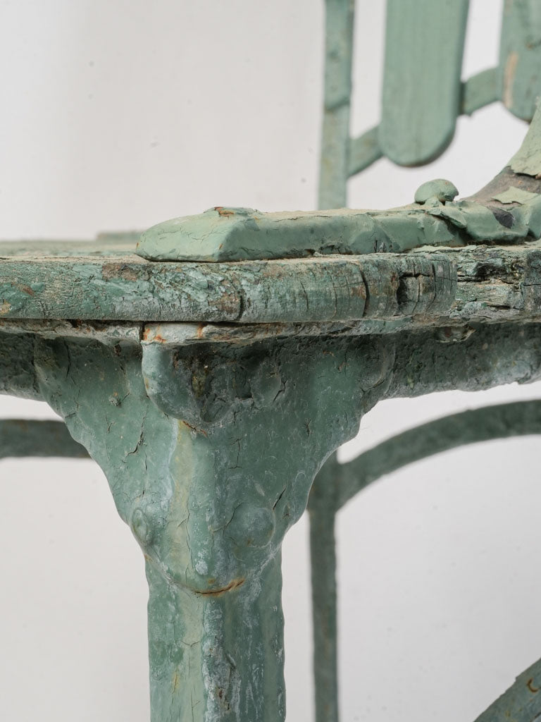 1920s Art Deco Slated Wood Garden Chair  - 34¾"