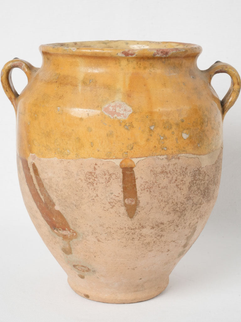 Rustic black-handled 19th-century confit pot