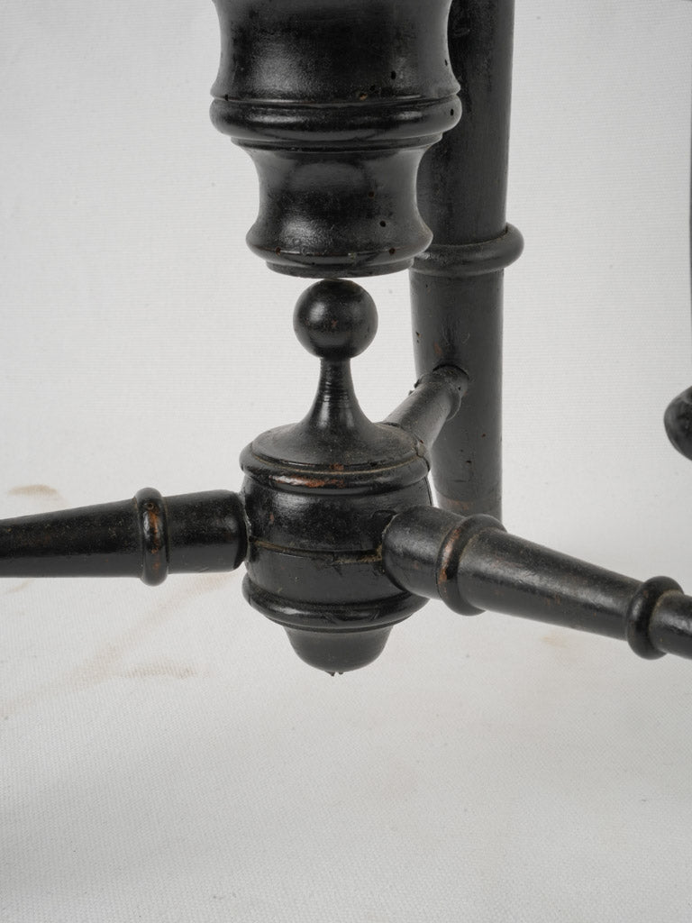 Ebonized wood decorative stool  