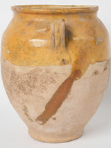 Aged unglazed-base traditional confit container