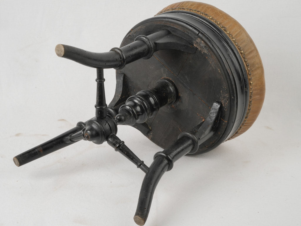 Artisanal antique accent stool