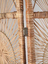 1960s concertina rattan screen 75¼"
