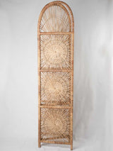1960s concertina rattan screen 75¼"