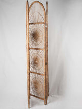 1960s concertina rattan screen 75¼"