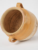 Traditional confit pot, worn glaze