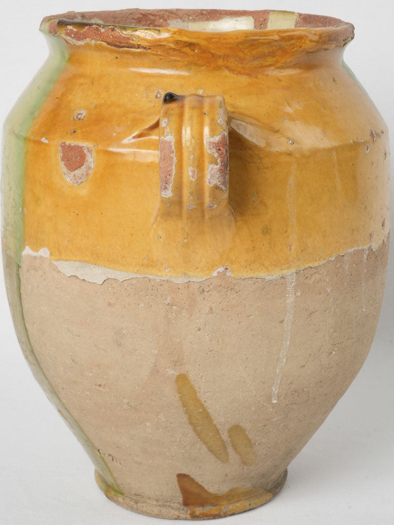 Rustic Provençal ceramic confit container