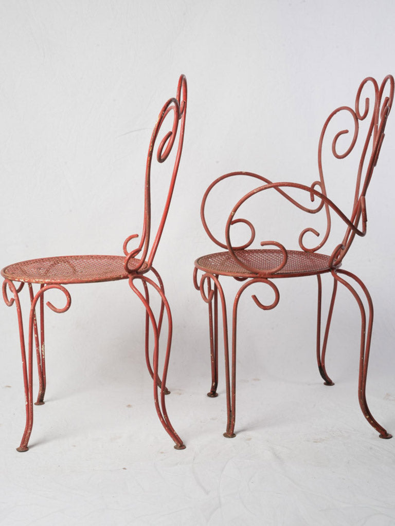 Robust mid-century iron seats  
