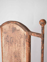 Pair of wrought iron garden armchairs