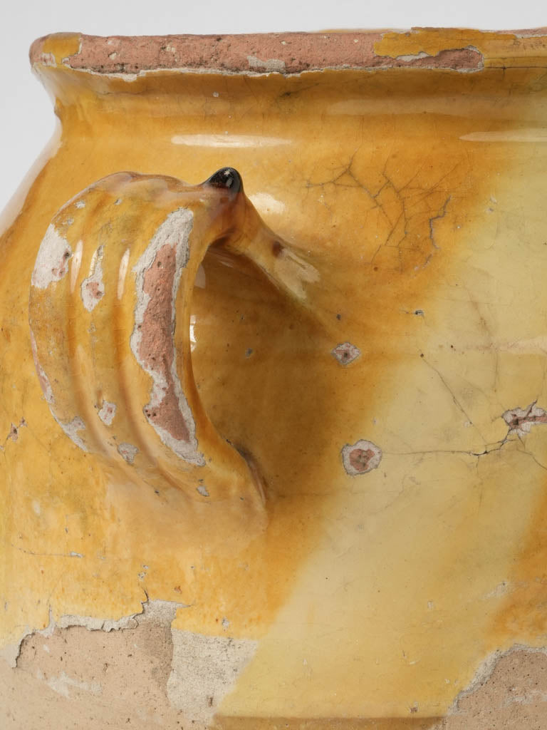 Decorative French country-style glazed pot