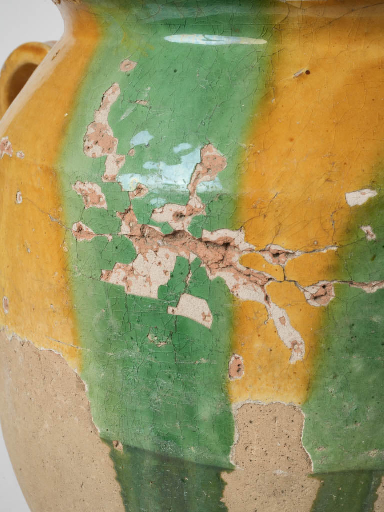Patina-rich antique French earthenware
