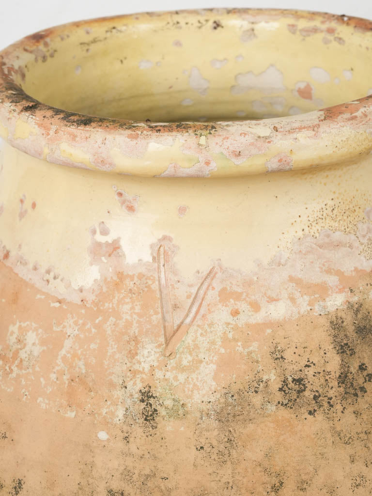 Mediterranean style terracotta yellow glaze jar
