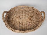 Vintage French wicker basket - oval