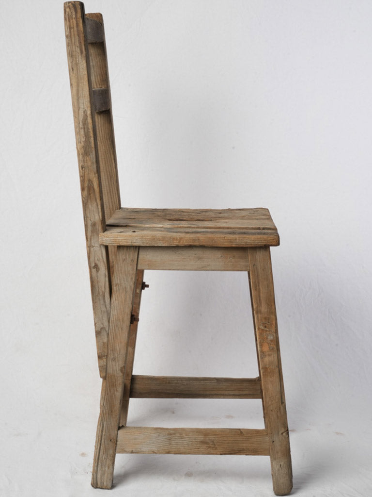Solid wood high-seat work chair