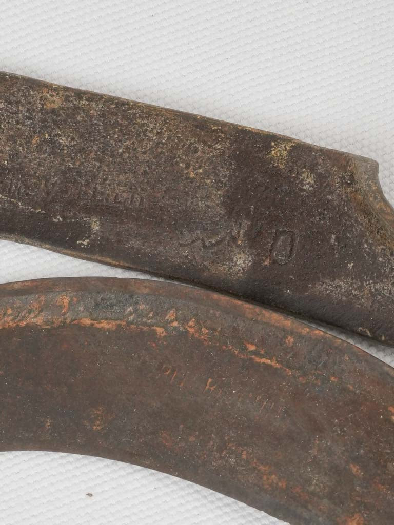 Worn antique farm tools