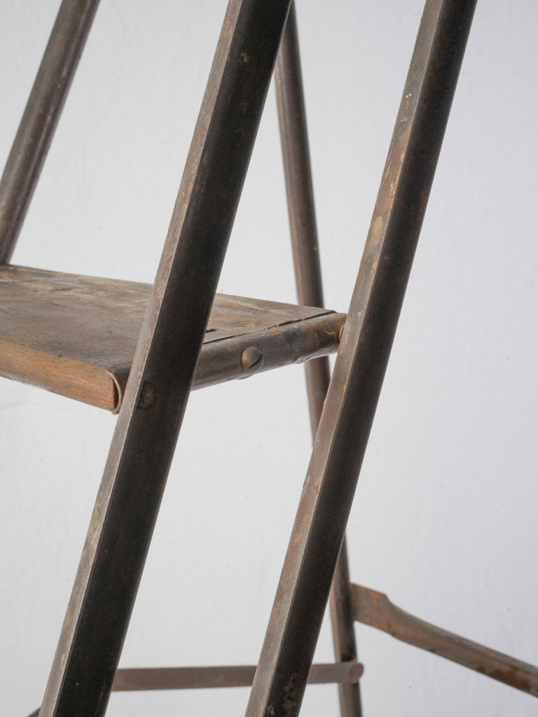 Timeworn industrial display ladder