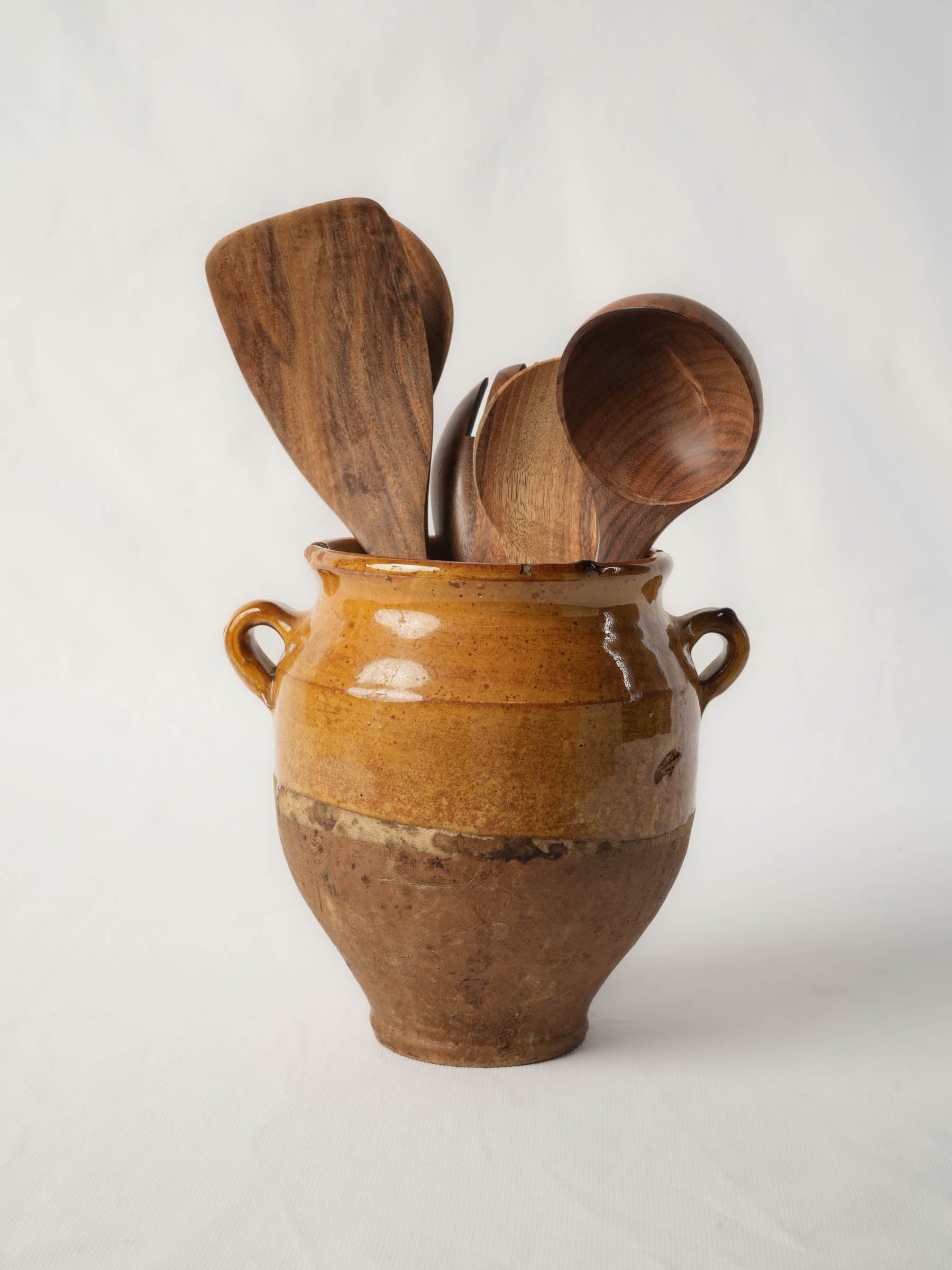 Antique French terracotta confit pot  