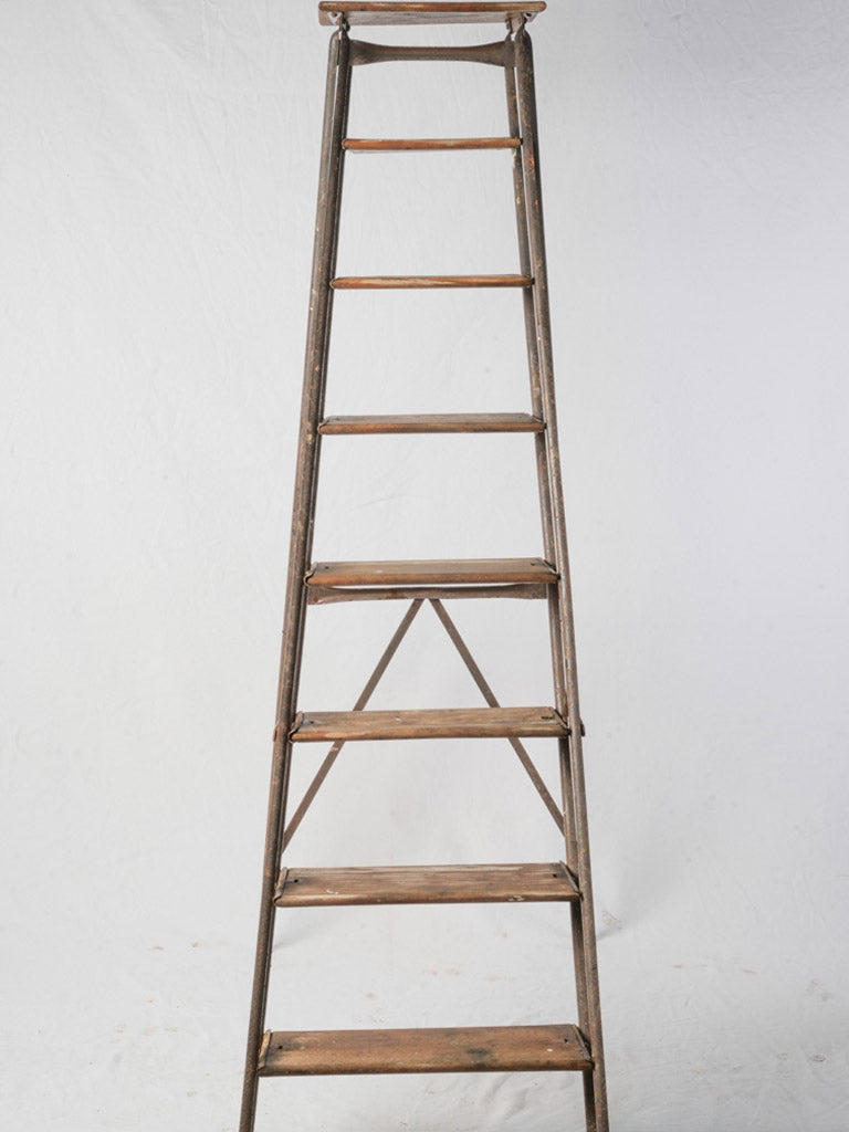 Antique iron workshop step ladder