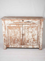 Rustic French country buffet w/ distressed white patina