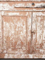 Rustic French country buffet w/ distressed white patina