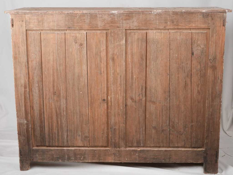 Rustic French country buffet w/ distressed white patina
