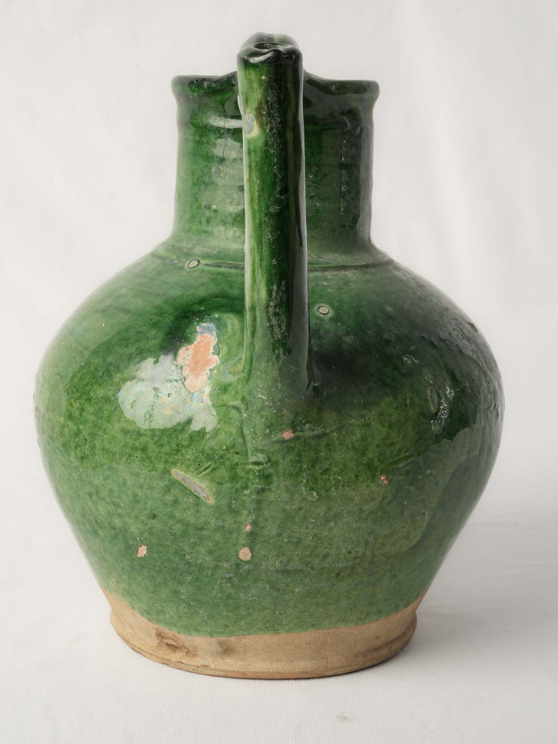 Languedoc honey-yellow enamel water jug  