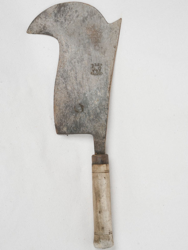 Antique French hand-forged meat cleaver