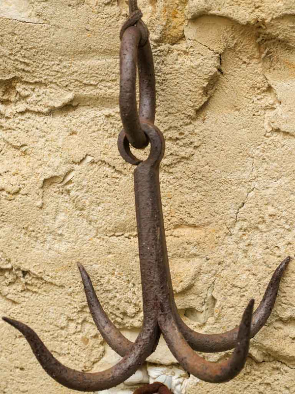 Provencal, weathered wrought iron hook