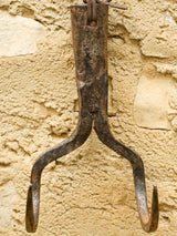 Aged iron farm spreader implement