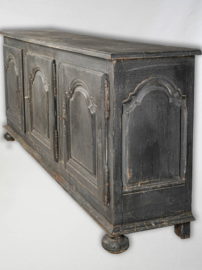 18th-Century French Black Painted Oak Sideboard - 88½"