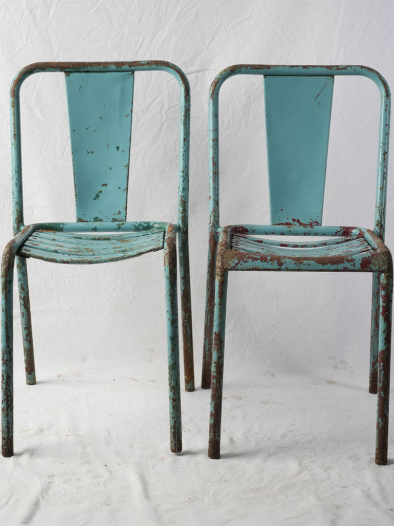 Distinctive colorful café terrace chairs