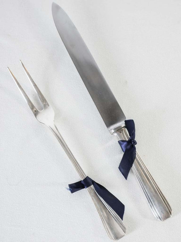 Vintage silver-plated Christofle carving set