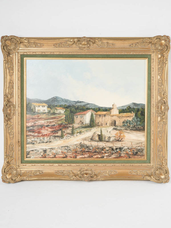 Vintage Provençal oil-on-canvas landscape