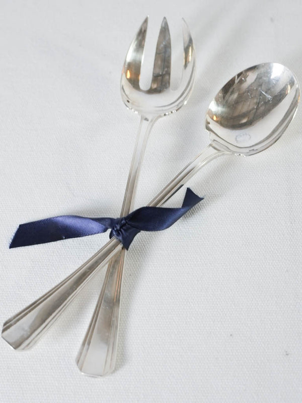 Christofle salad servers - Boréal model by Luc Lanel