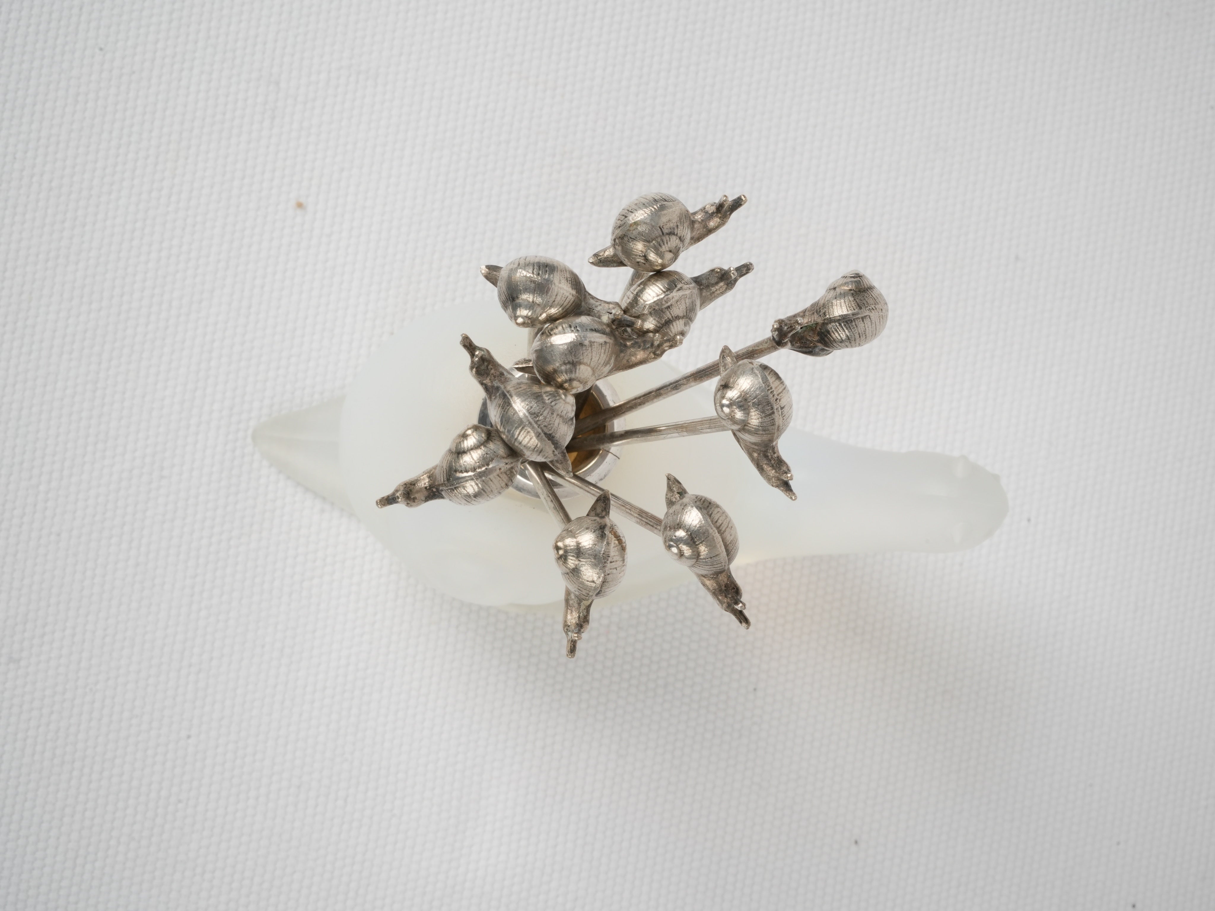 Handcrafted, vintage escargot utensils