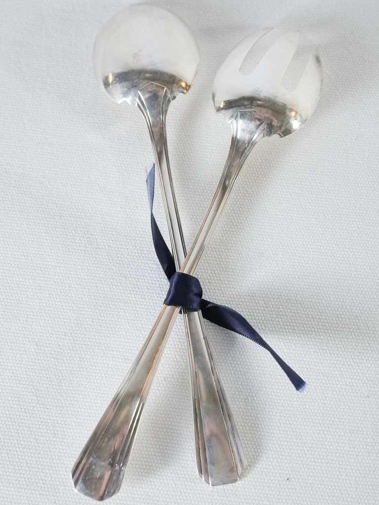 Christofle salad servers - Boréal model by Luc Lanel