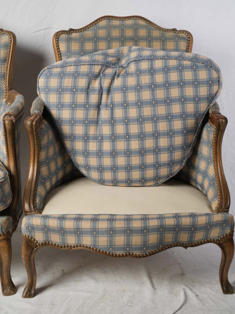 Warm honey patina armchairs