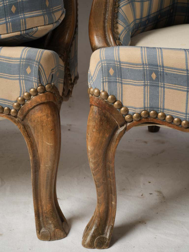 Subtle carved accents chairs