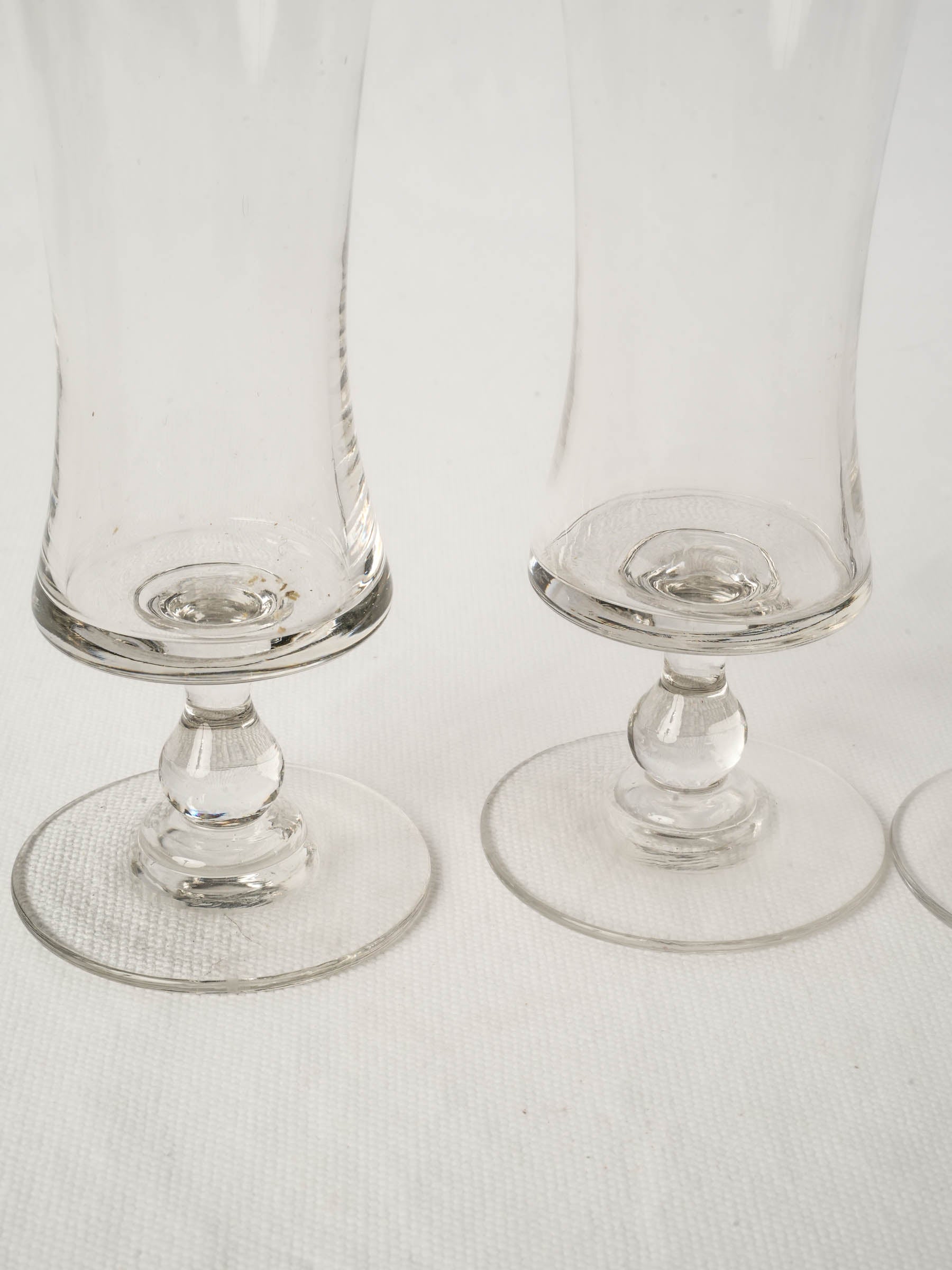 Classic clear fluted glassware  