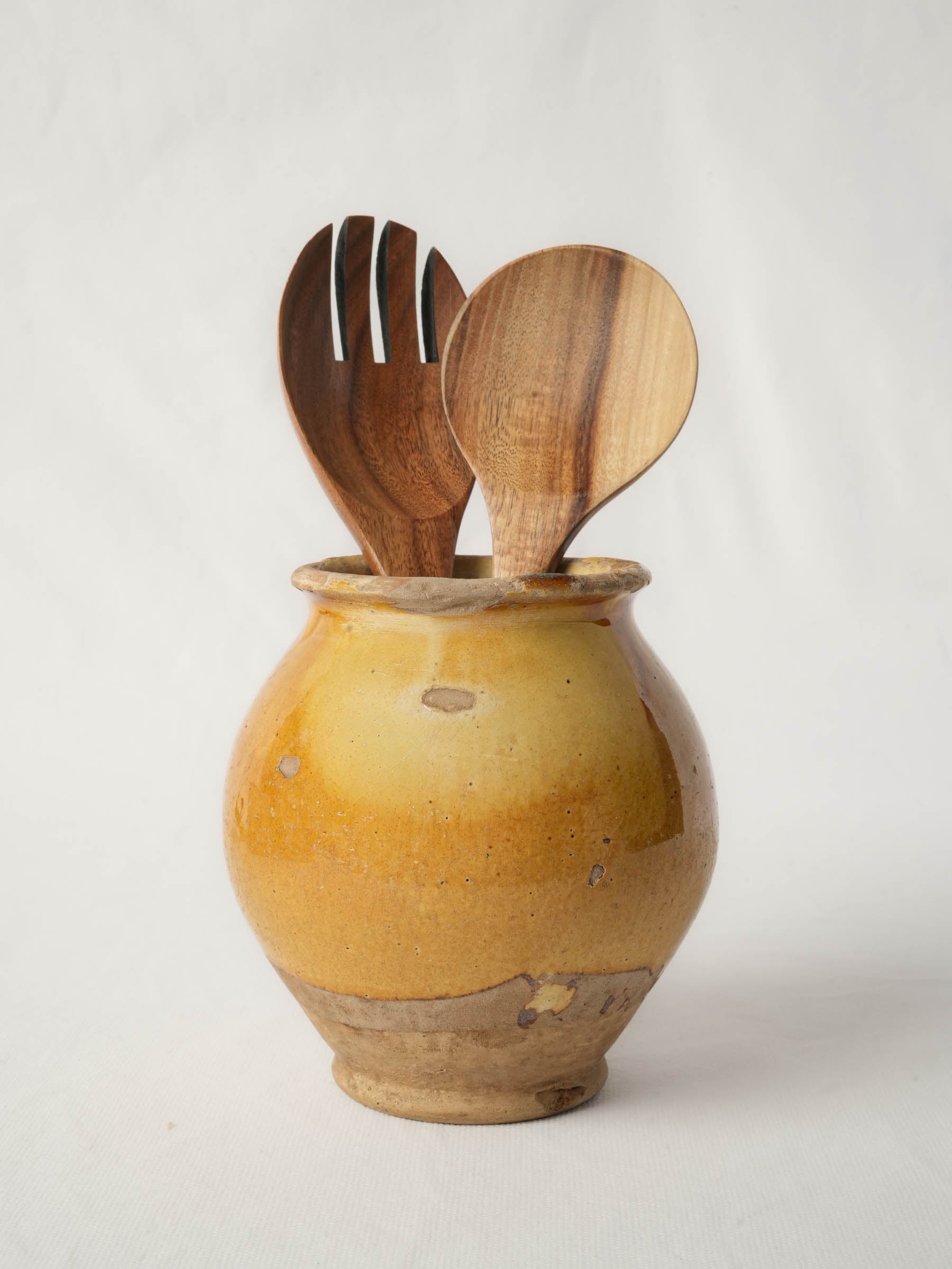 Antique rustic terracotta confit pot  