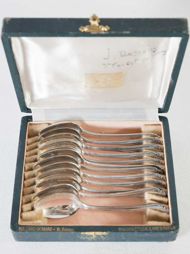 12 Christofle teaspoons in box
