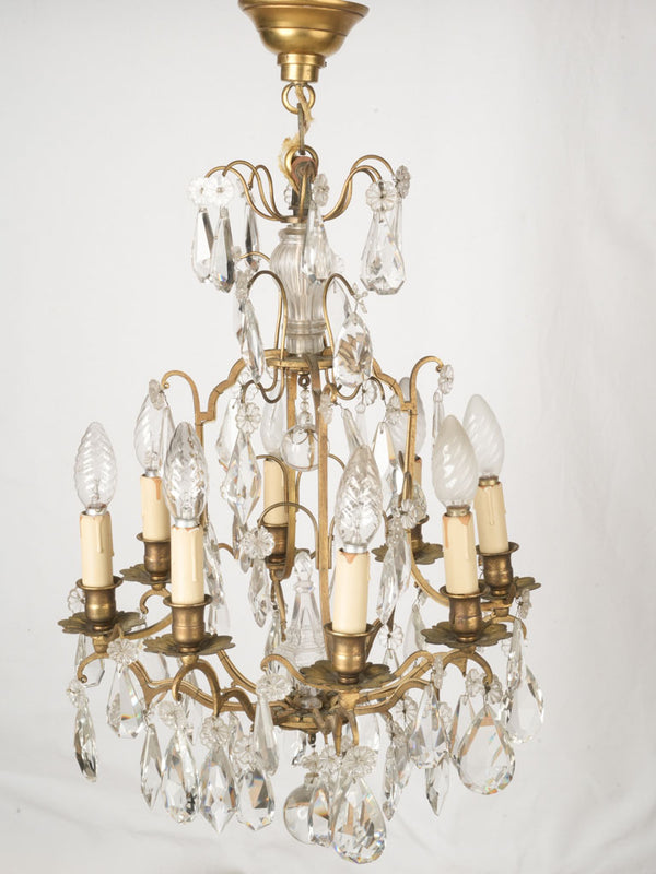 Rare French antique 8-light chandelier 23¾"