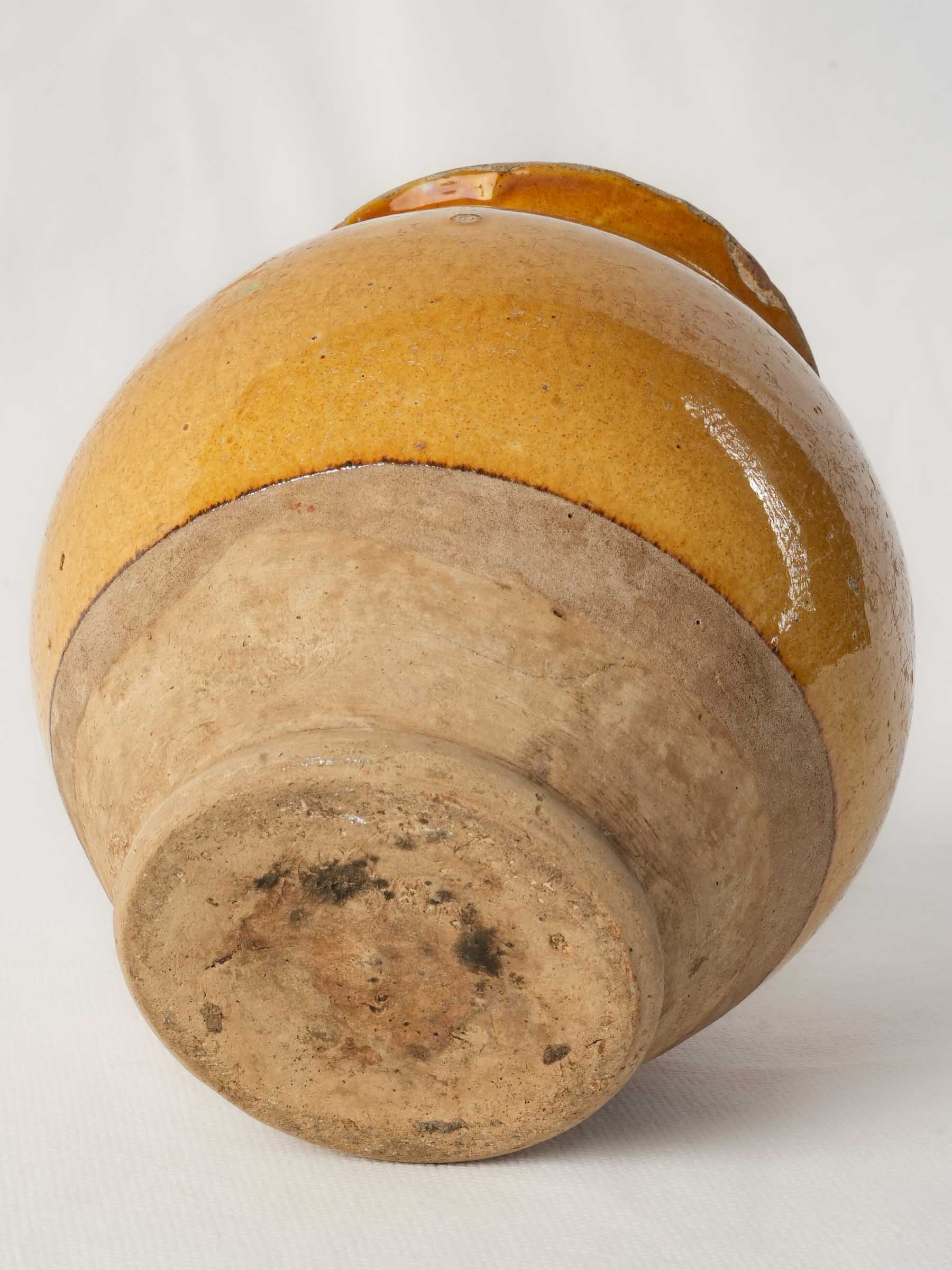 Aged colorful primitive French vessel  
