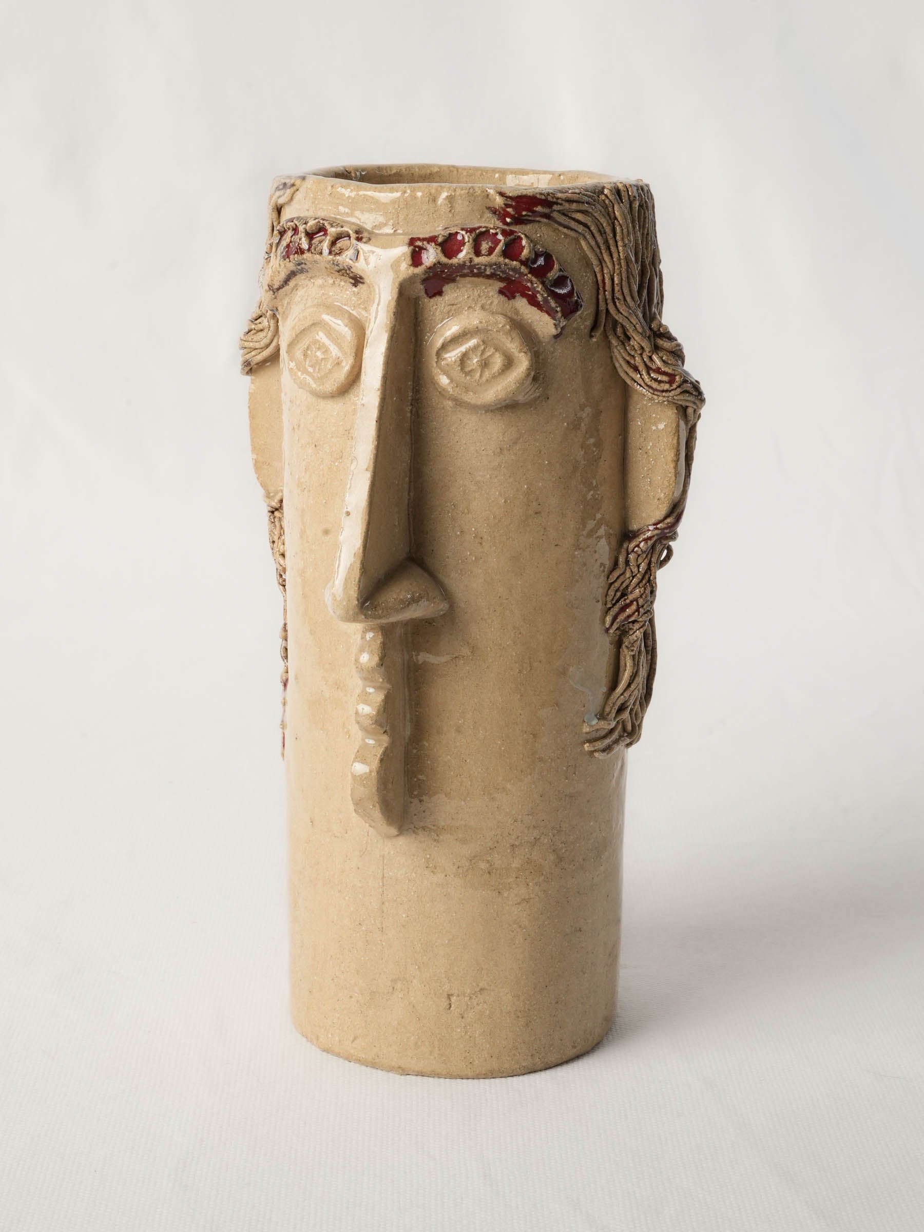 Rustic vintage stoneware vase  