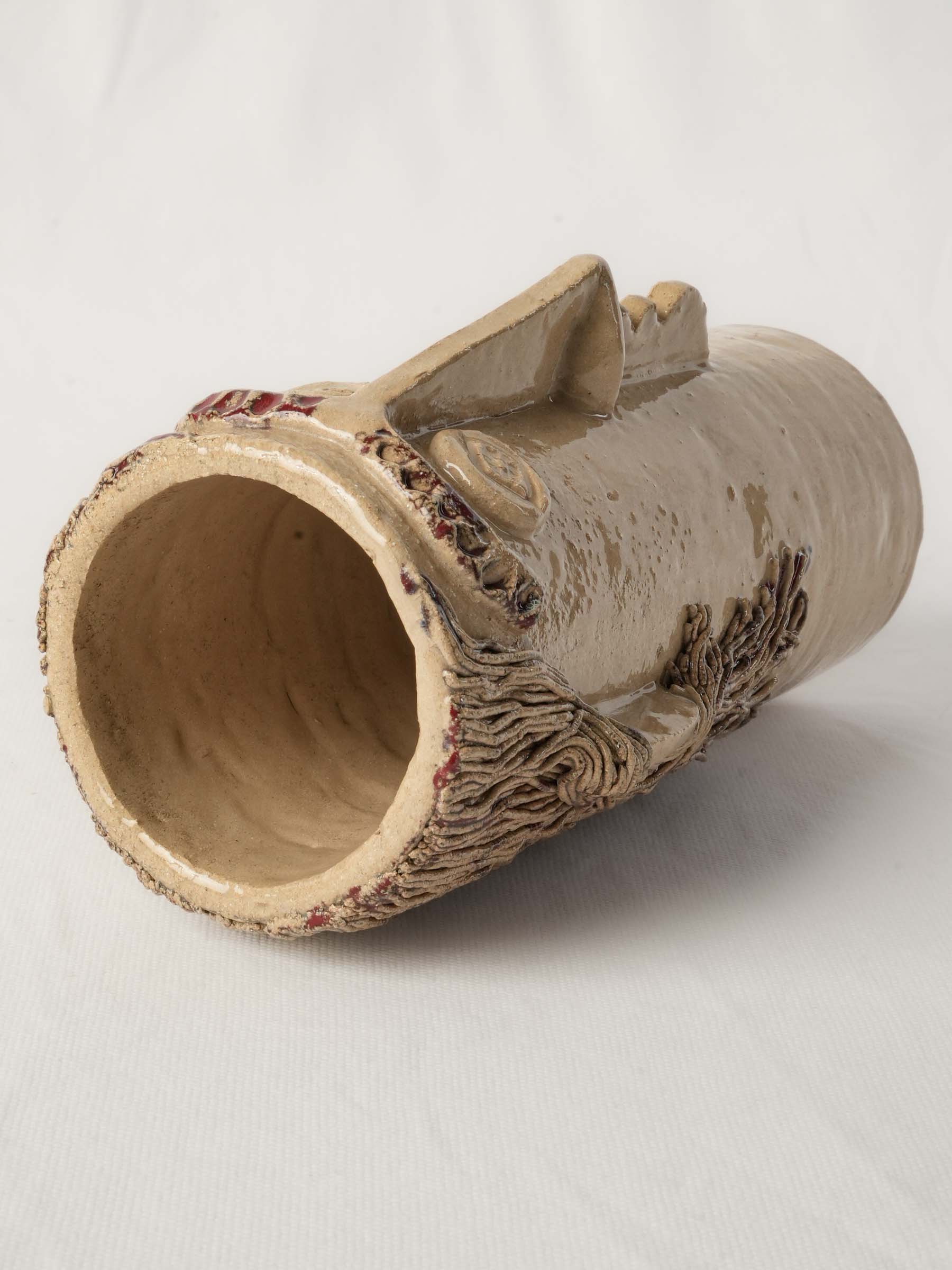 Sculptural handcrafted art vase  